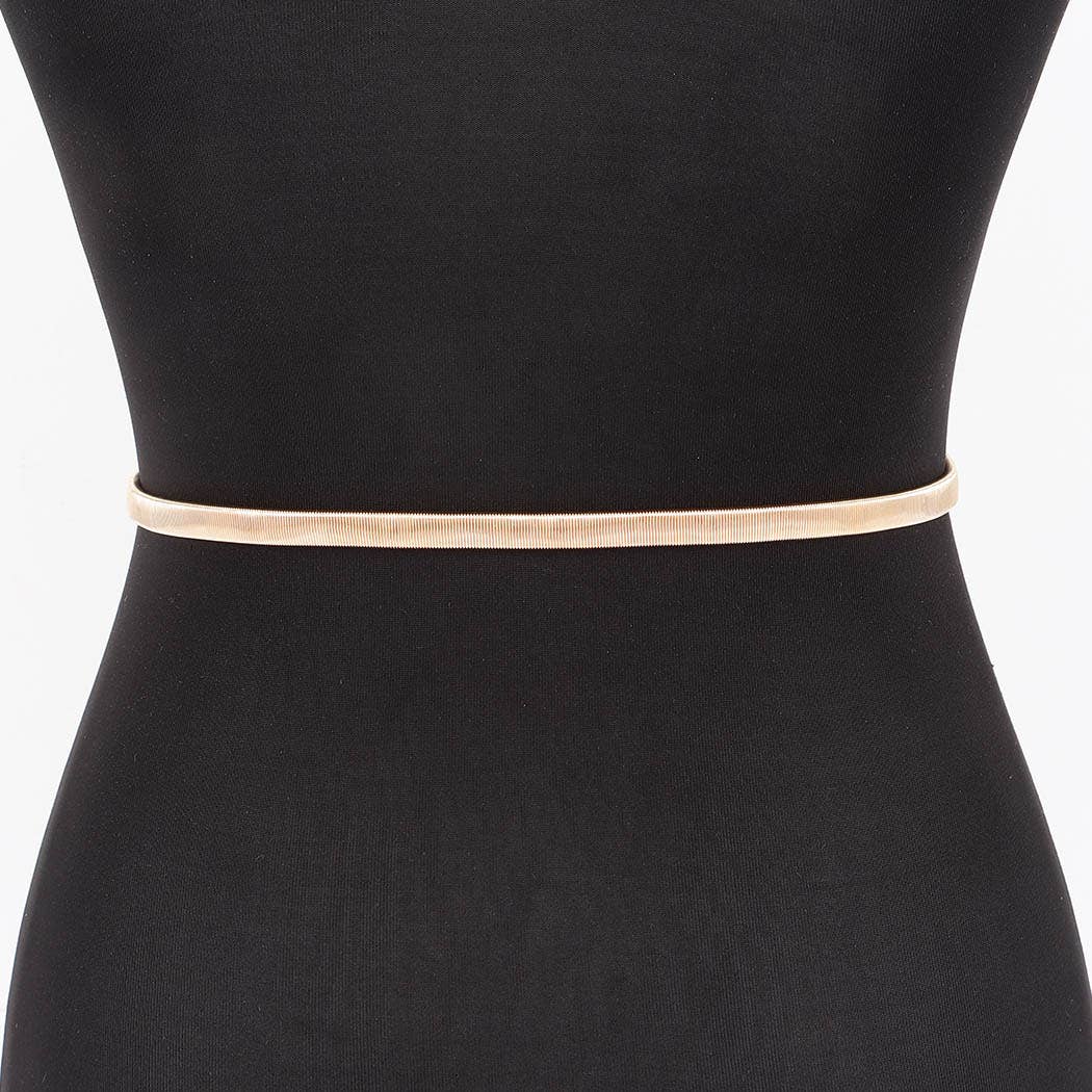 Metal Buckle Wide Spring Belt