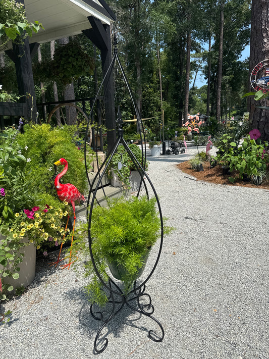 48" Black Metal Basket Hanger – Cinderella Style Elegance