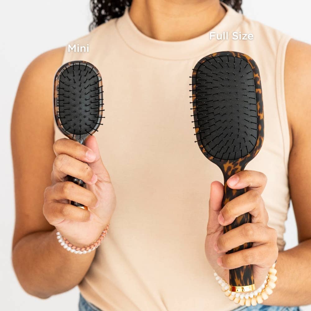 TELETIES Mini Detangler Hair Brush – Tortoise