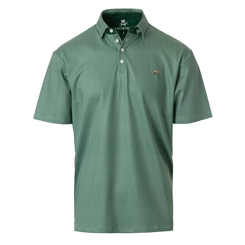 Fieldstone Diamond Polo Green/White