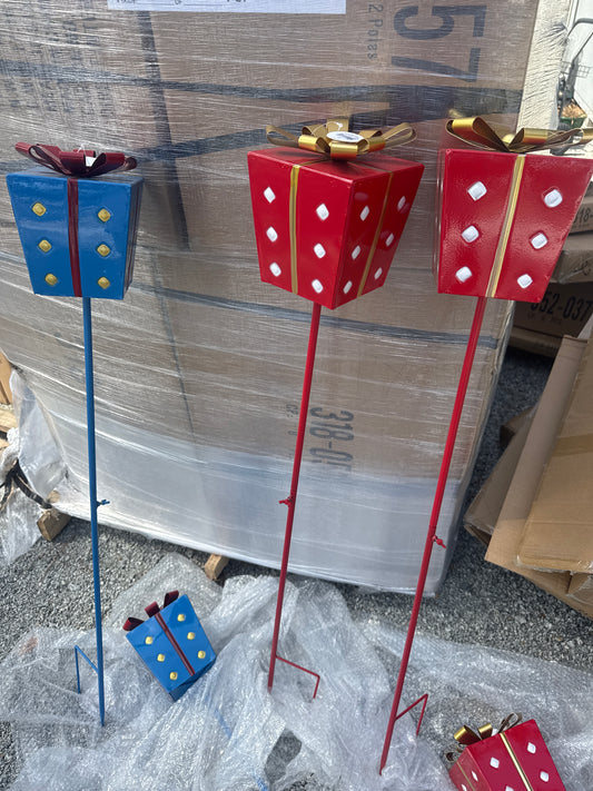 Assorted Metal 3D Christmas Present