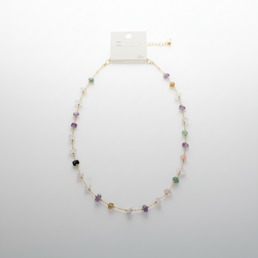 Gold stone necklace