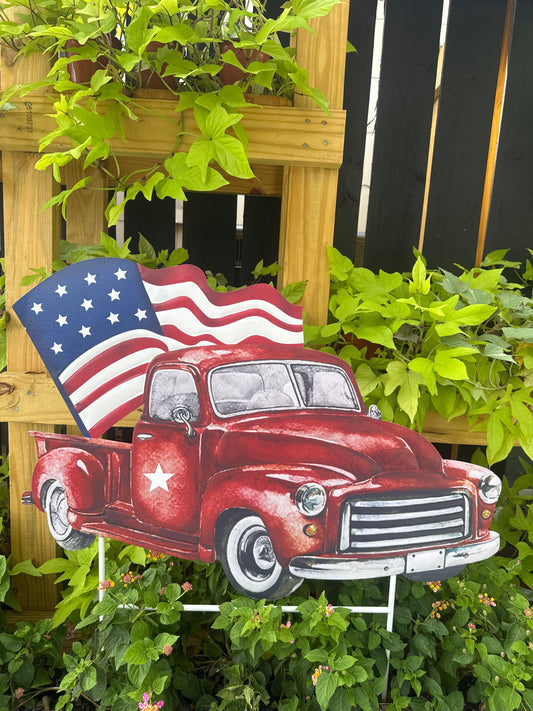 metal Antique USA Truck