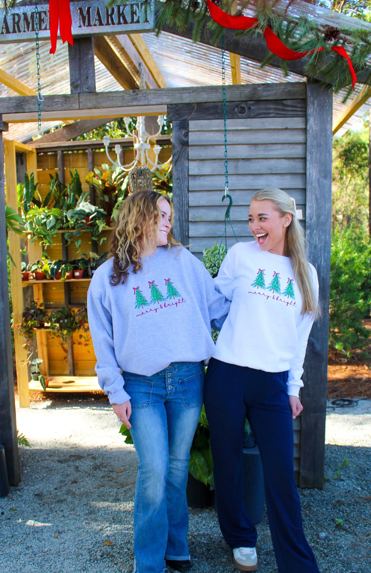 Merry & Bright Tree Crew Neck