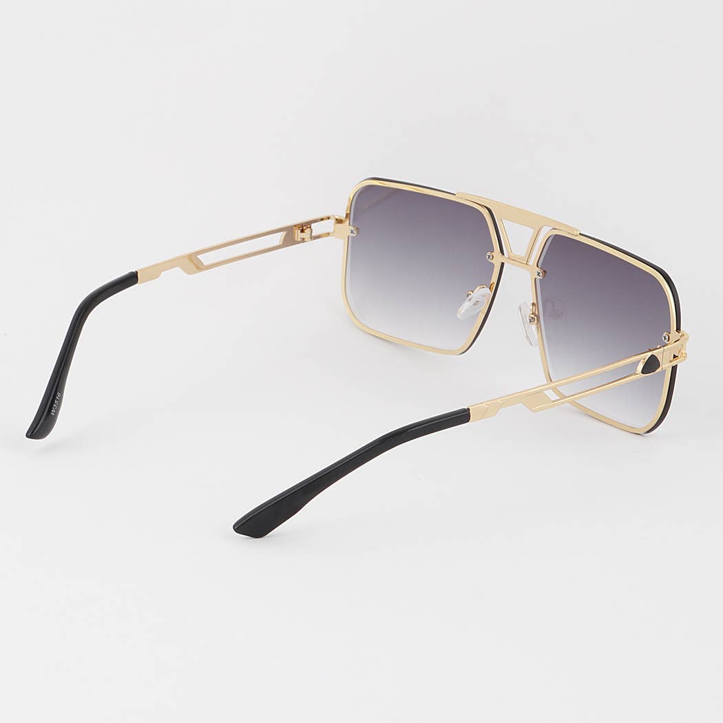 Geometric Aviator Sunglasses
