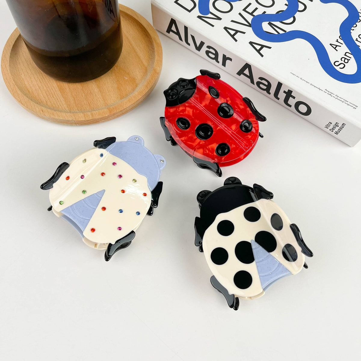 Cartoon Ladybug Hair Clip, Summer Claw Clips