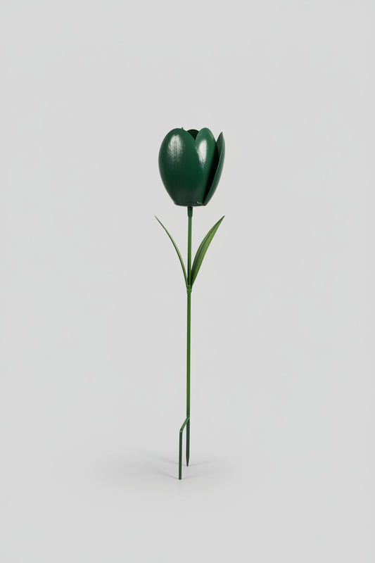 Small 3D Metal Tulip Yard Art