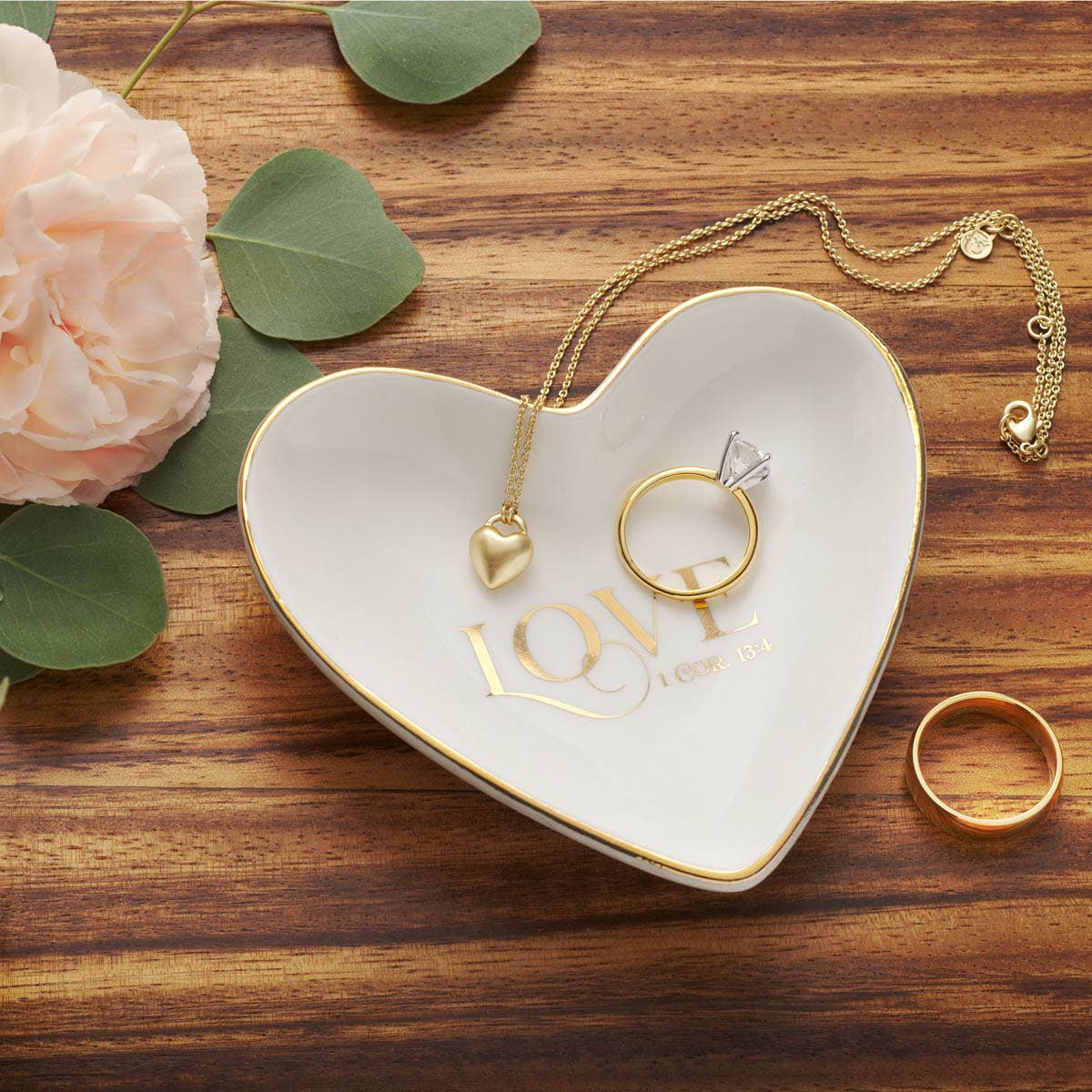 Trinket Tray Love Heart Love 1 Cor. 13:4