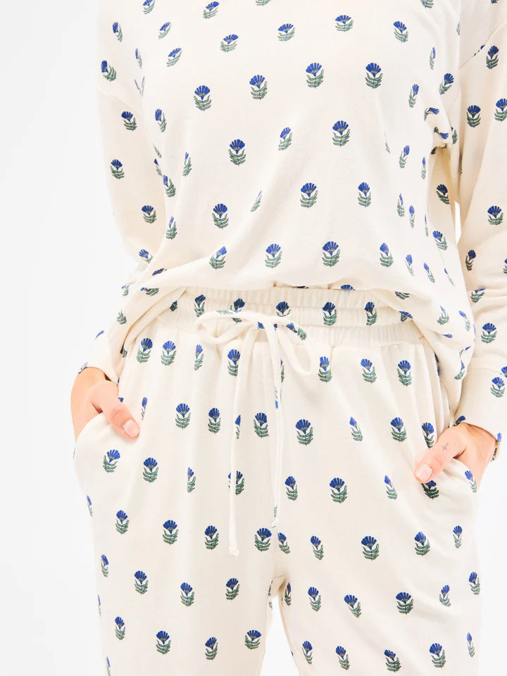 Sophie Jogger Pants Set Floral Foulard Navy