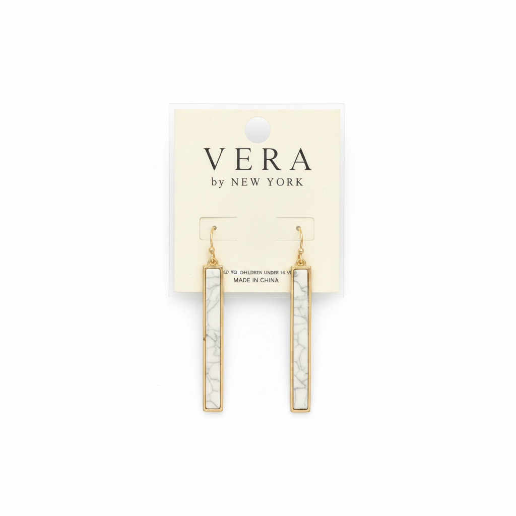 Marble muse bar earrings