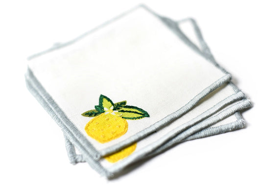 Coton Colors Lemon Citrus Cocktail Napkins – Set of 4