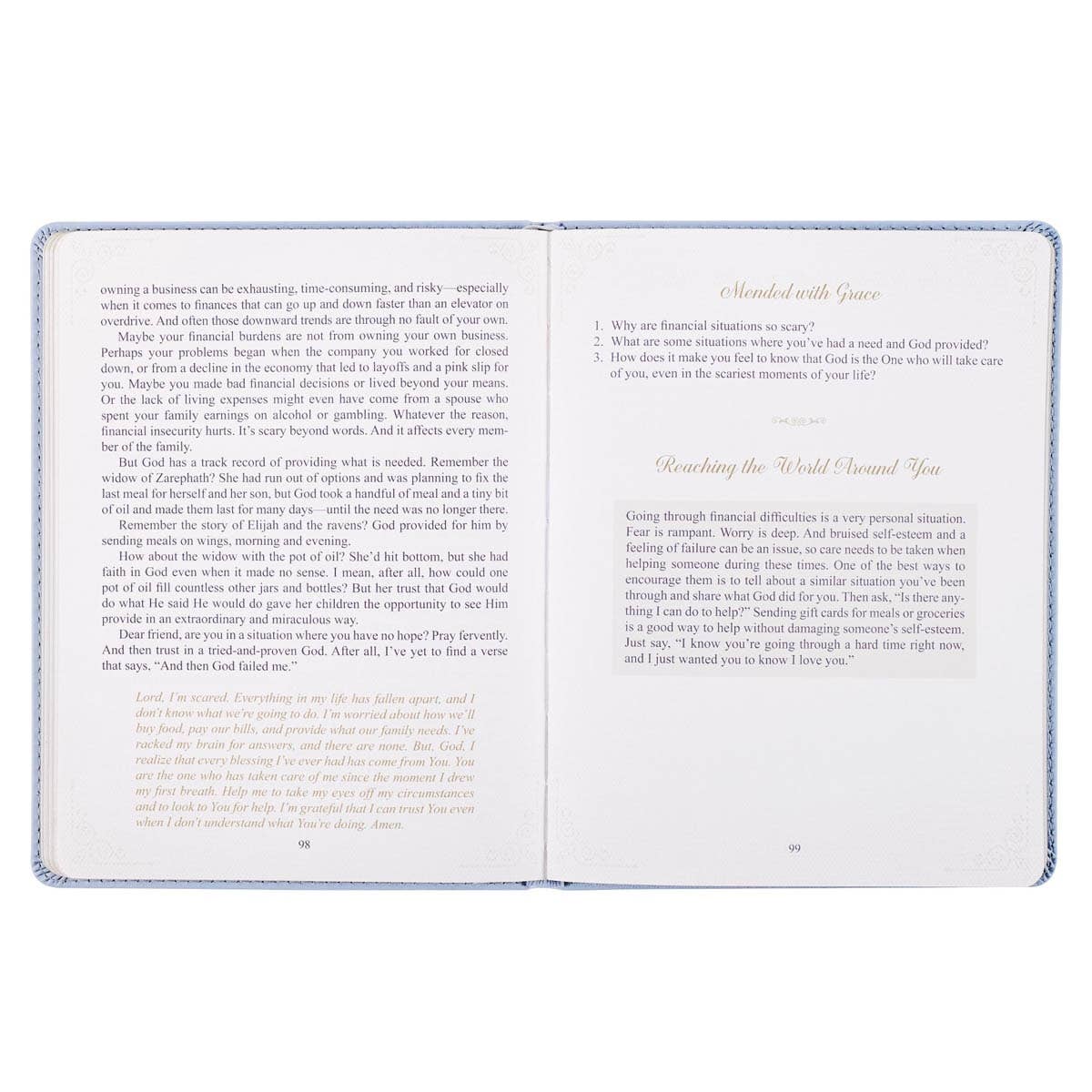 💙 Hope That Endures Blue Faux Leather Devotional
