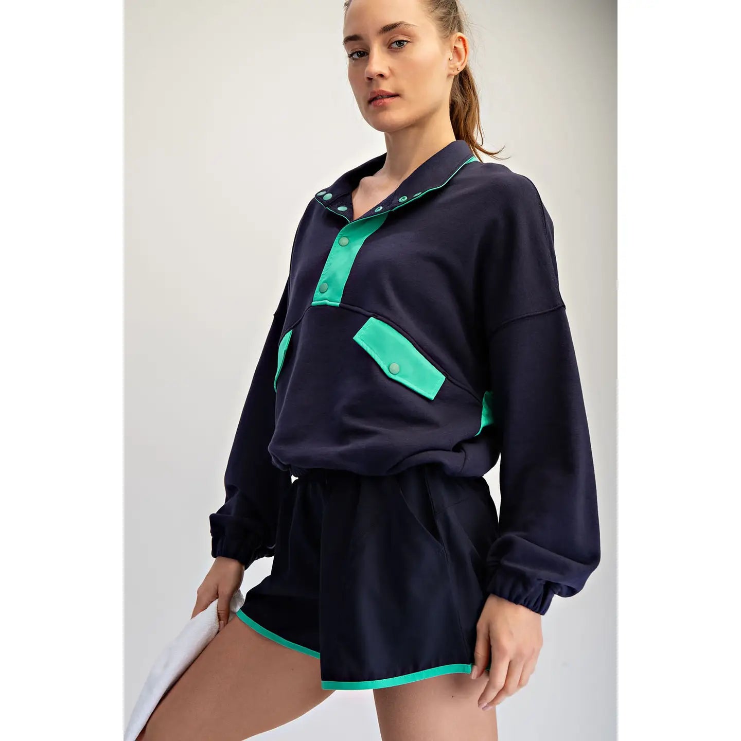 Rae Mode Playful Terry Sweatshirt and Shorts Set