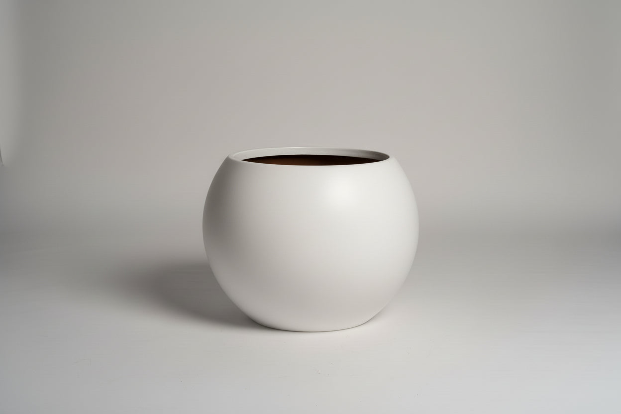 Orb Planter Large 21 x 15.50 Smooth White