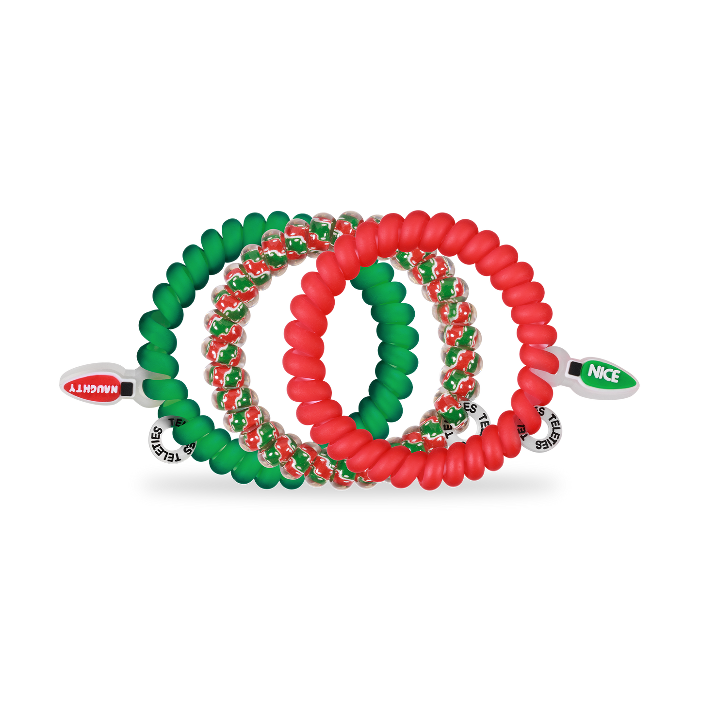 Teleties Spiral Hair Coils | Small | Naughty or Nice Hair Ties