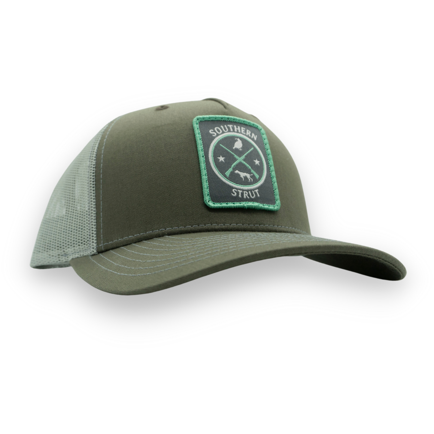 Quail & Pointer Woven Patch Trucker