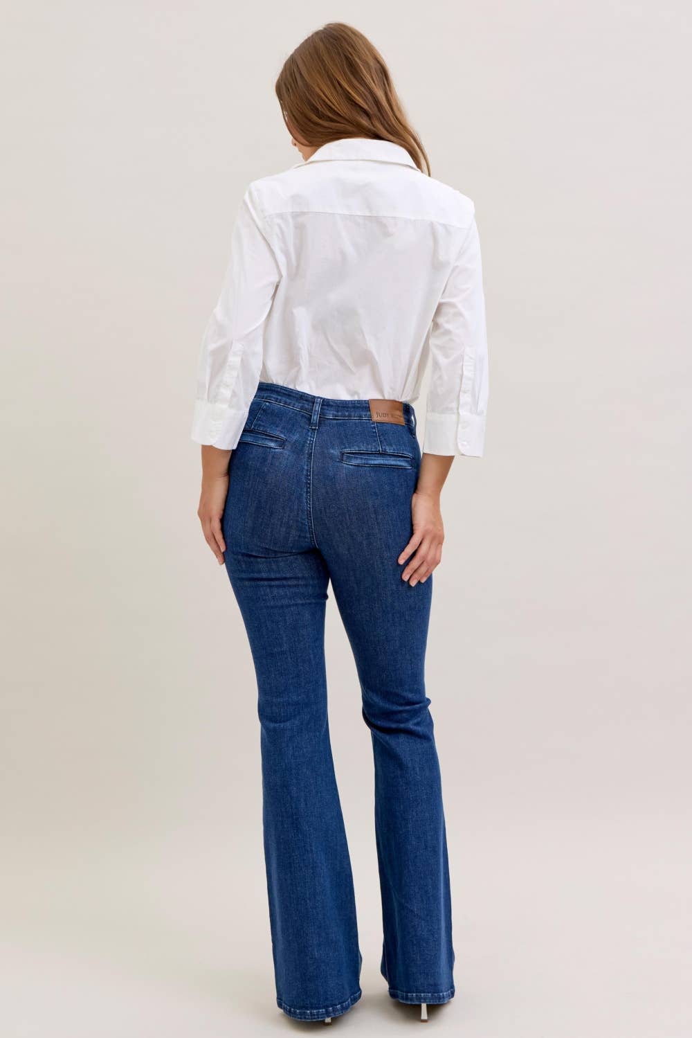🌹👖 Judy Blue — High Waist Flare Jeans with Patch Pockets