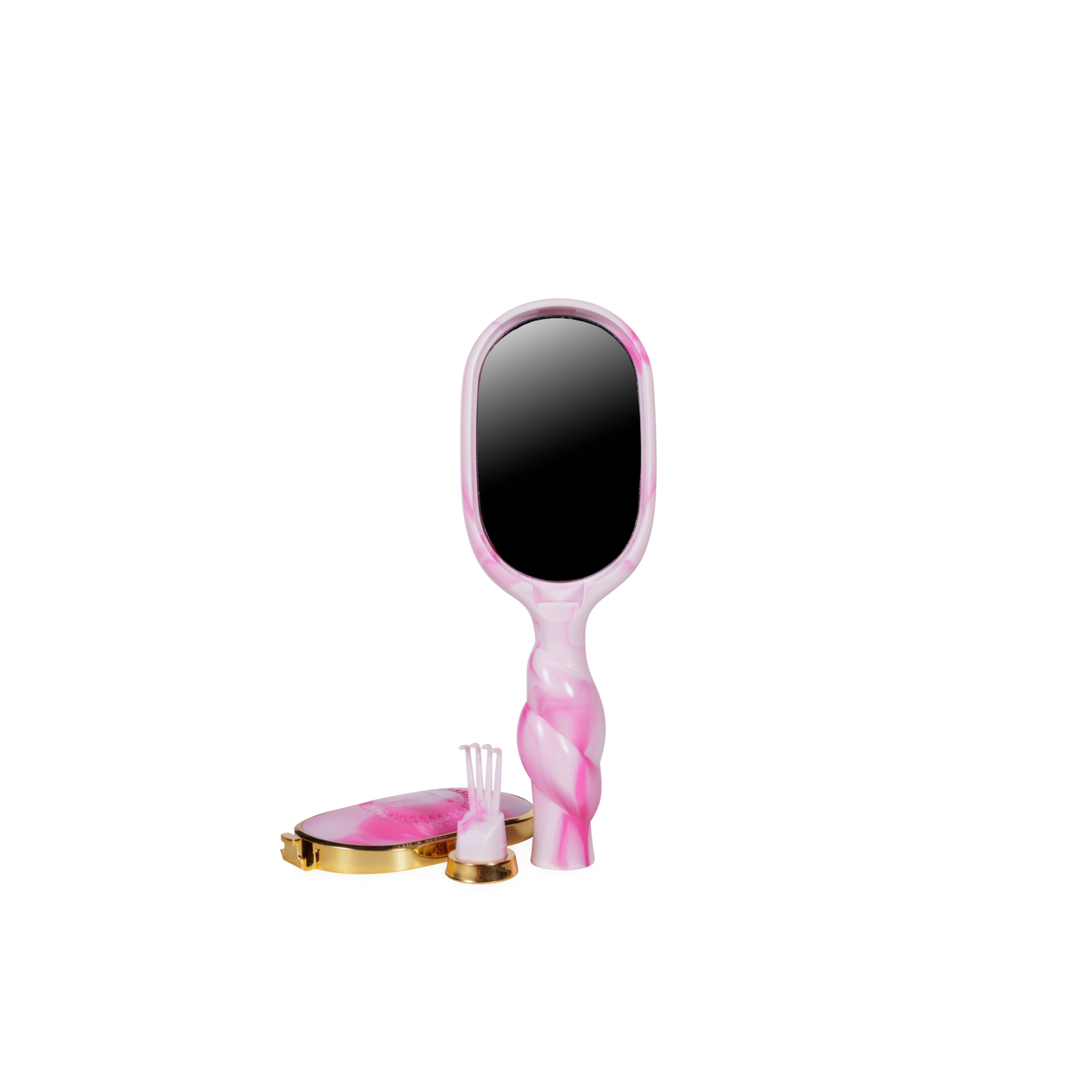 TELETIES Pinch Me! Mini Detangler Hair Brush – Pink Tie-Dye