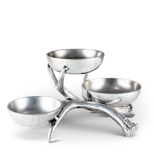 Arthur Court Antler 3-Tiered Bowl