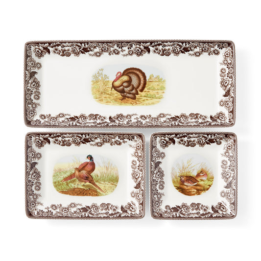 Set of 3 Woodland Nesting Trays