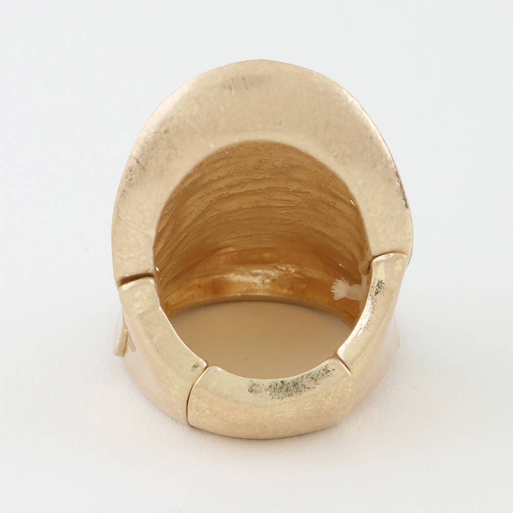 Hammered Lay Statement Ring