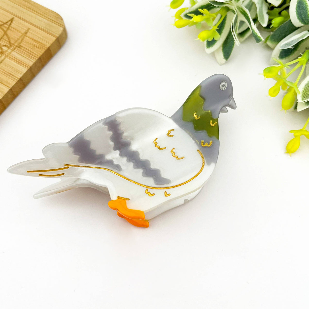 Acetate Pigeon Hair Claw Clip, Bird Hair Clip