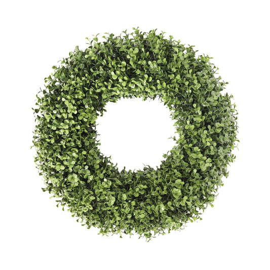 UV-Resistant Boxwood Wreath – 17.5"