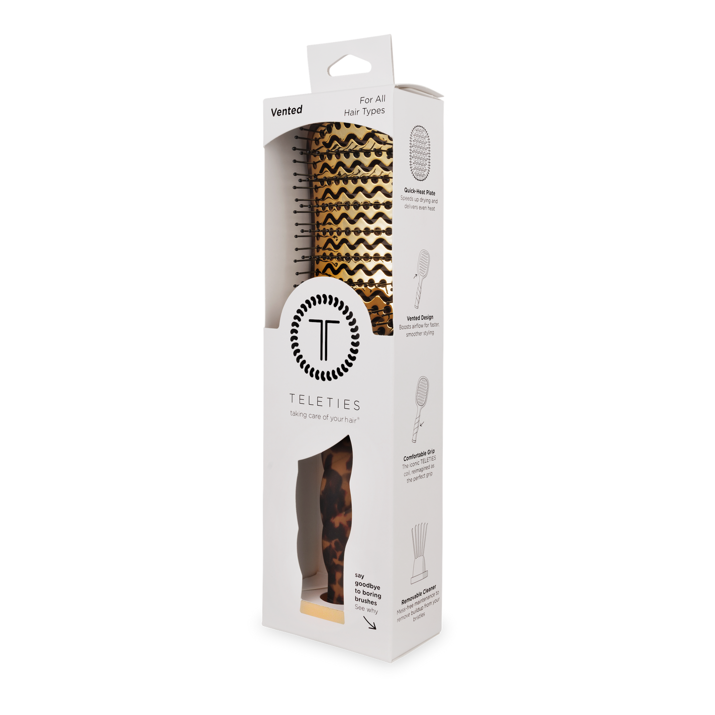 TELETIES Vented Blowout Brush – Tortoise