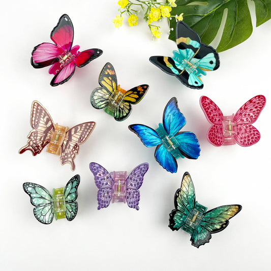 Elegant Colorful Butterfly Hair Claw Clip