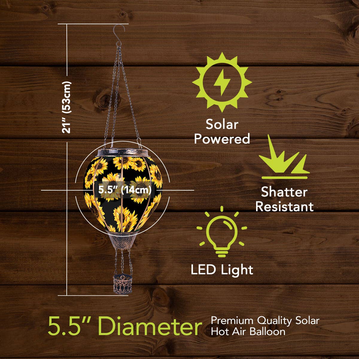 Sunflowers Solar Balloon Lantern