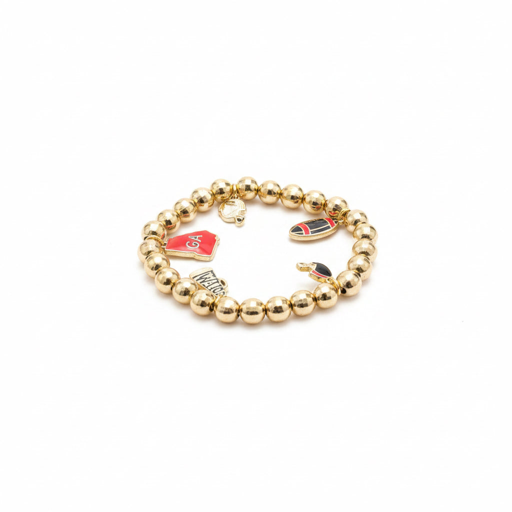 Georgia game day charm bracelet