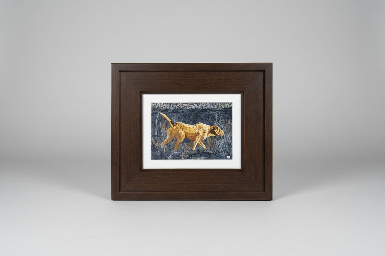 Navy On the Hunt Framed Espresso 5x7 Art by Austin Williams