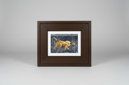 Navy On the Hunt Framed Espresso 5x7 Art by Austin Williams