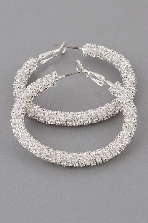 Rhinestone Hoop Earrings