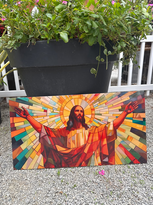 Metal Religious Jesus Sign