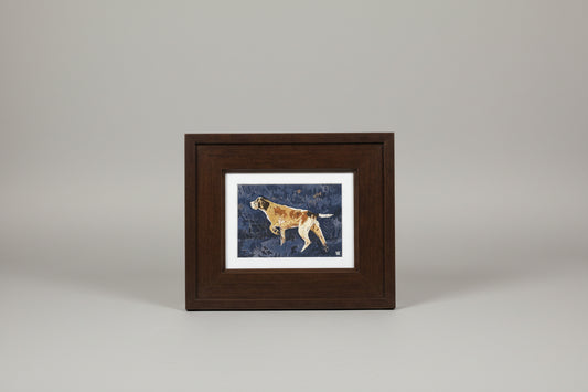 Navy Pointing Strong 5x7 Espresso Framed Art by Austin Williams