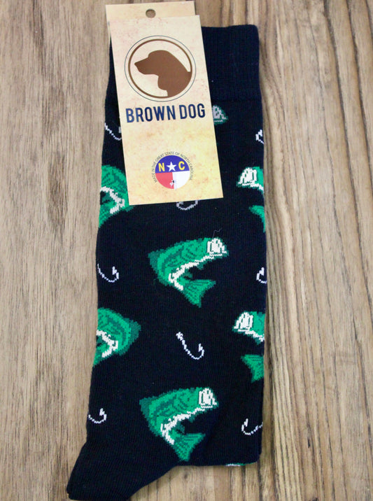 HOOKED (BASS) – Navy Socks