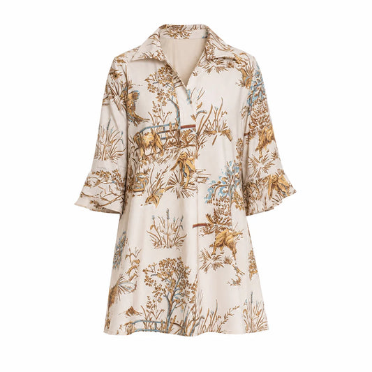 House of MBR Maple Field & Feather Ruthie Short Shirt Dress