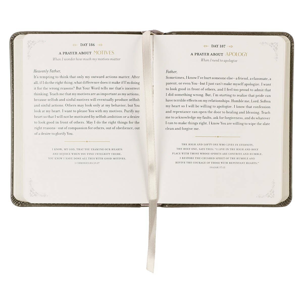 🎓📖 Daily Prayers for Graduates Gray Faux Leather Devotional