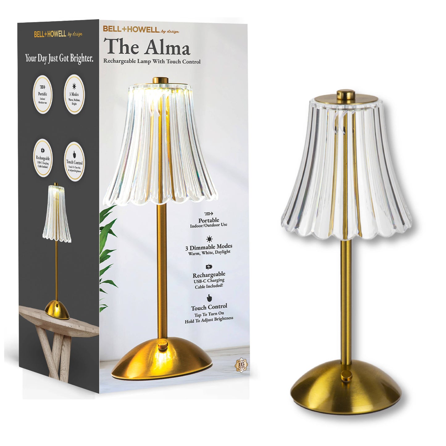 Alma Table Lamp Small Cordless Touch LED Rechargeable