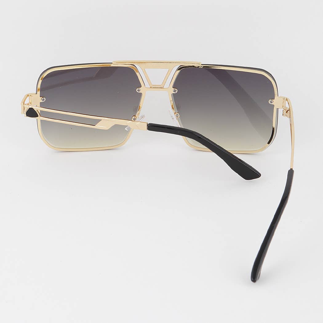 Geometric Aviator Sunglasses