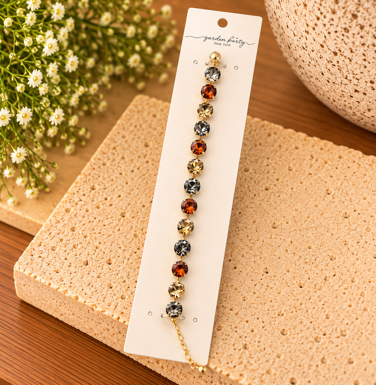 Autumn Afterglow Crystal Tennis Bracelet