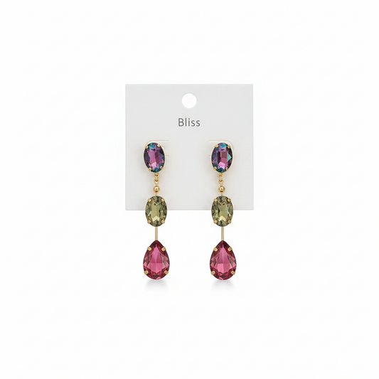 Jewel garden drop earrings