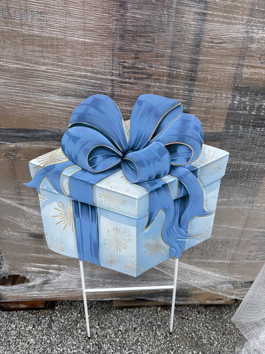 Classic Blue Christmas Present