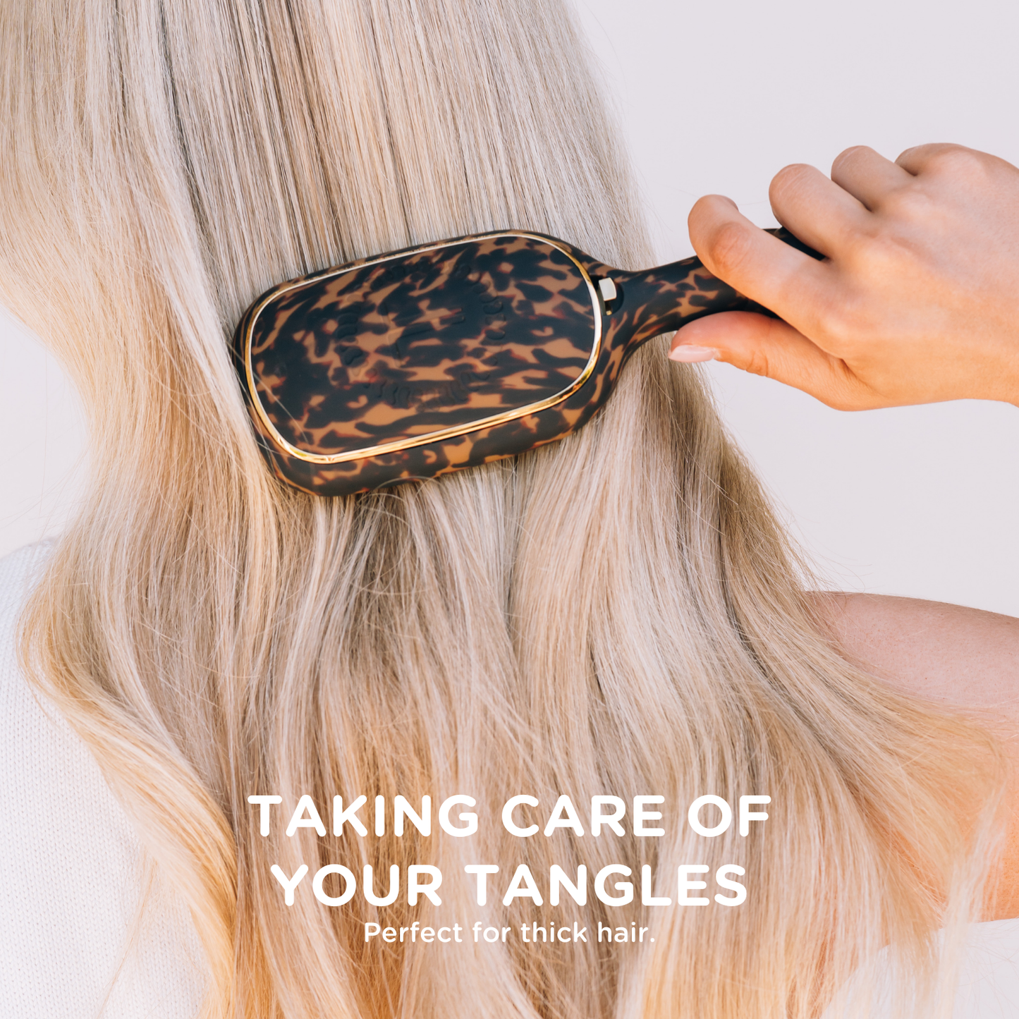 TELETIES® Detangler Hair Brush for Thick Hair – Tortoise