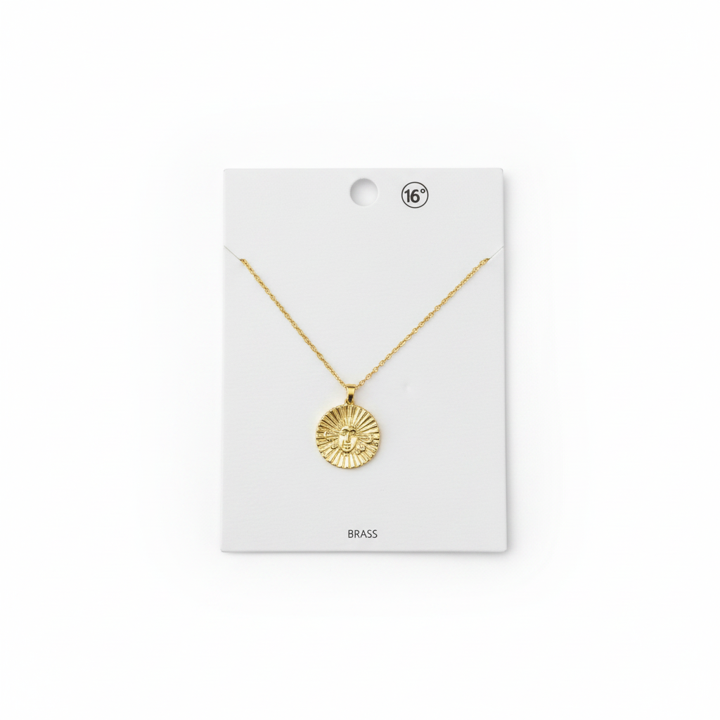 Golden Bee Medallion Necklace