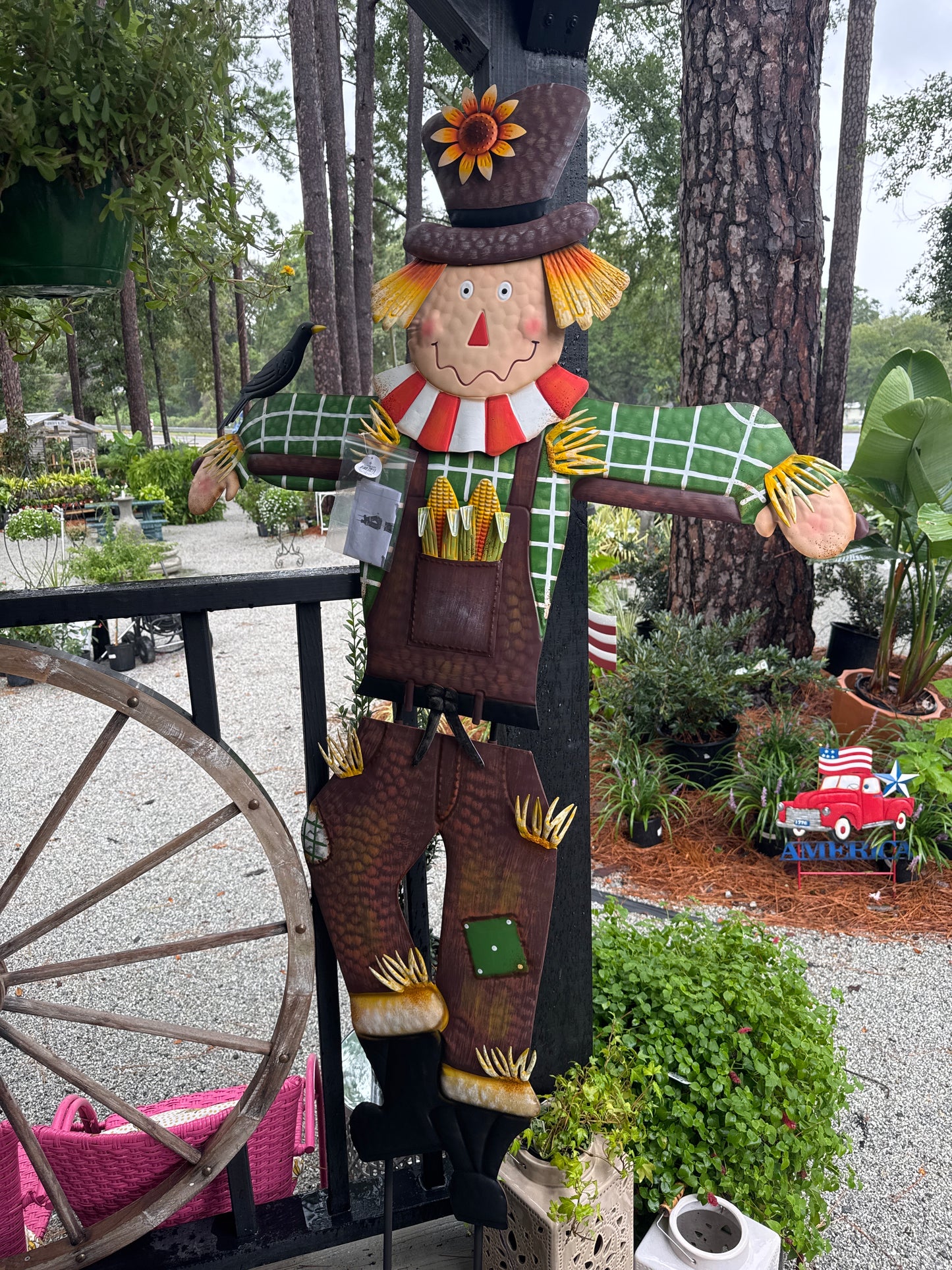 72" Metal Scarecrow