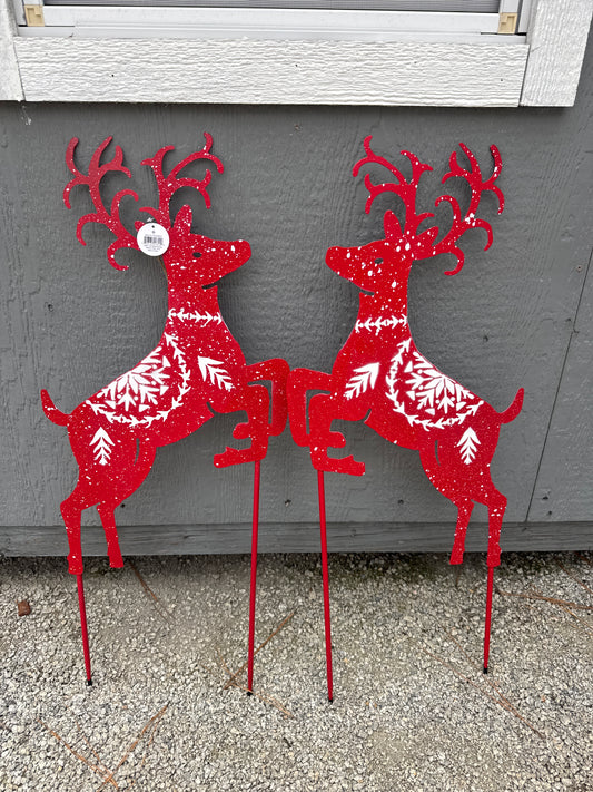 Assorted Red Christmas Deer
