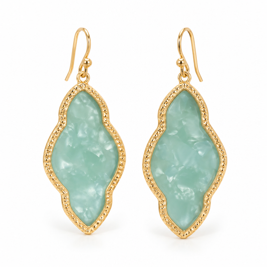 Shell Arabesque Drop Earrings
