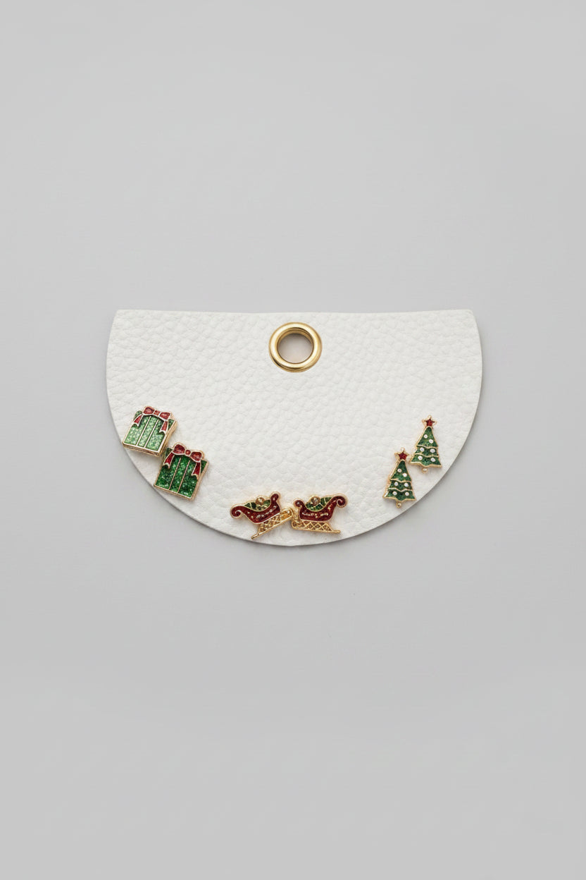 Christmas Theme 3-Pair Stud Earring Set